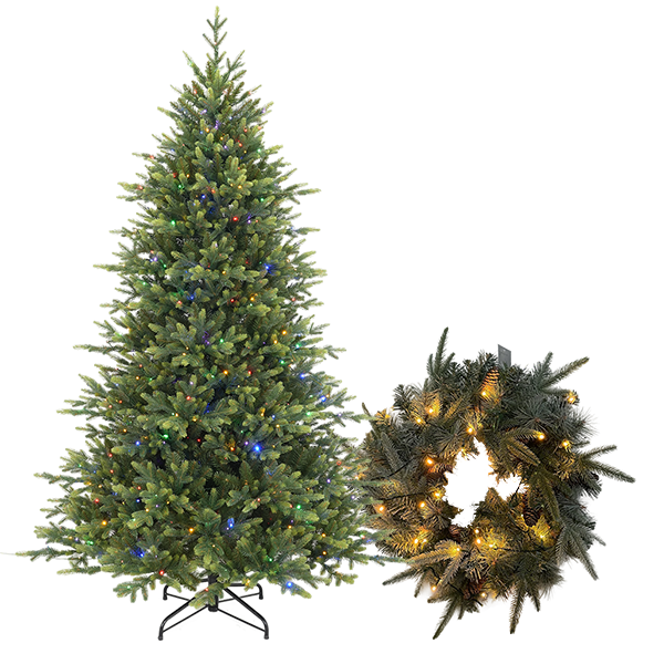 Christmas Tree & Wreath & Garland