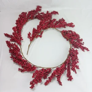 Red Berries Pine Cone Cinnamon Stick Artificial Christmas Garland