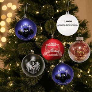 Custom LOGO Print Baubles Personalized Christmas Ornament