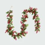 Red berry christmas garland