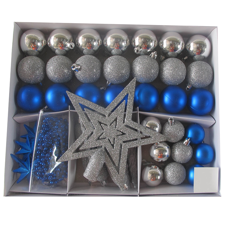 blue silver xmax ball ornament