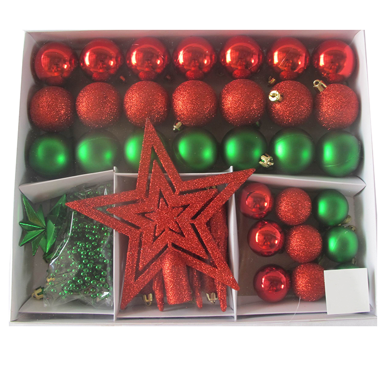 red glitter xmax ball set