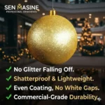 Giant Glitter Christmas Balls | 2026 Commercial Christmas Decor Benchmark – Create a Strong Holiday Visual Focus for Your Space