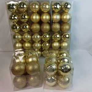 Shatterproof Multi-Texture Christmas Ball Set – Commercial & Home Decoration