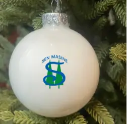 logo glass baubles