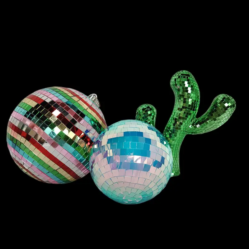 colored disco ball ornaments​