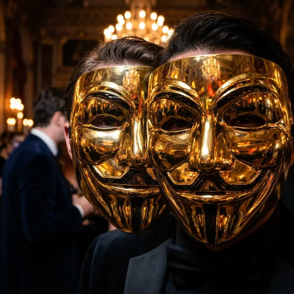 gold plastic halloween mask
