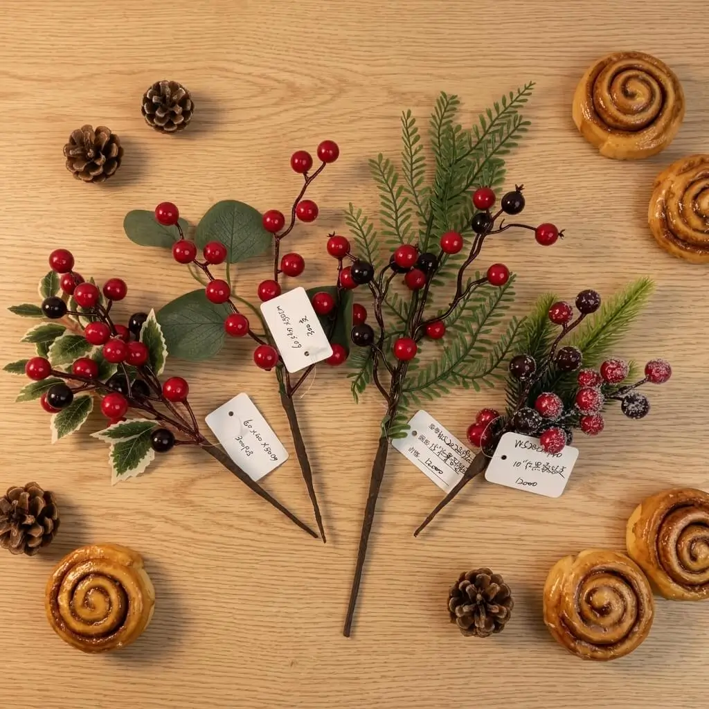 christmas red berries pick