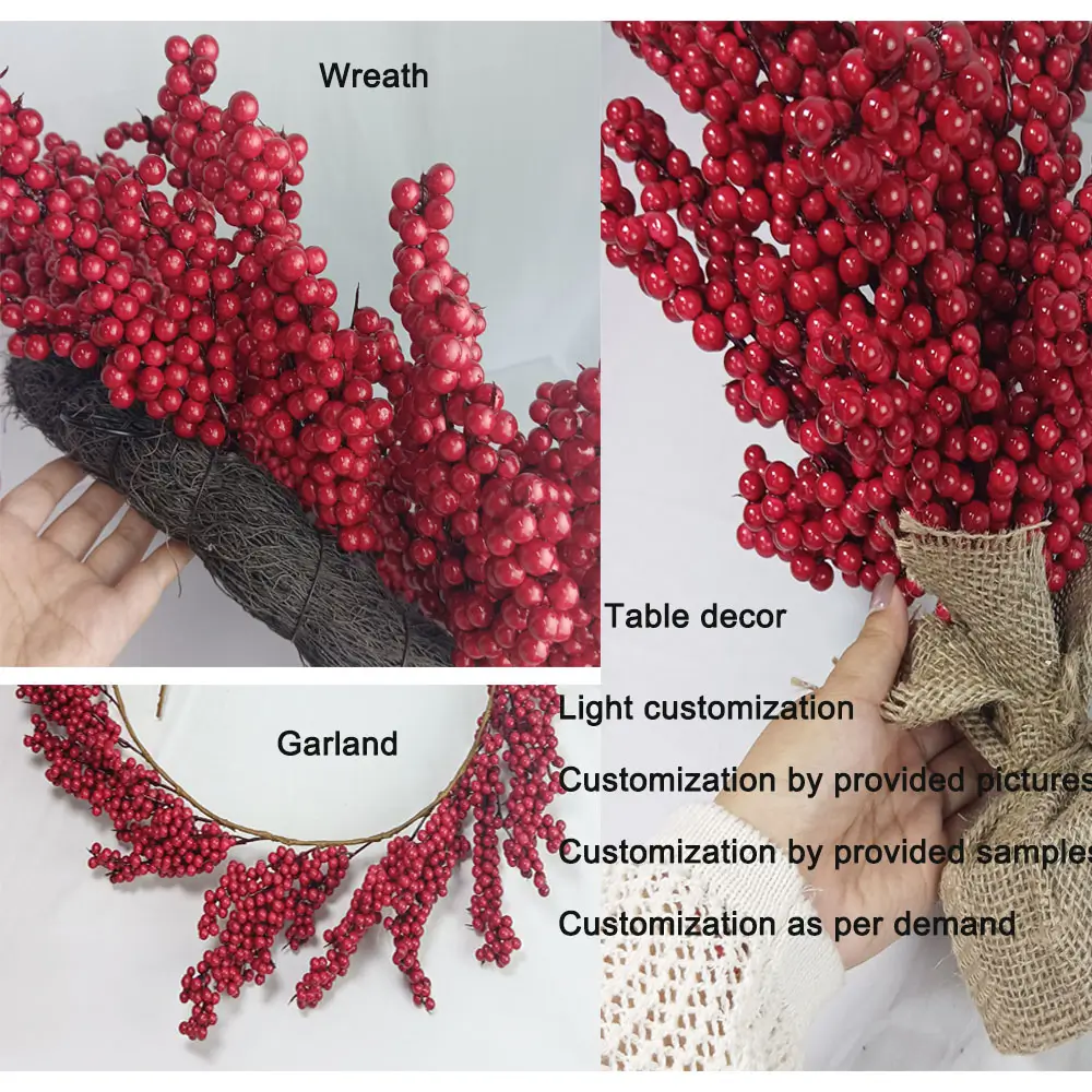 red berry artificial christmas wreath