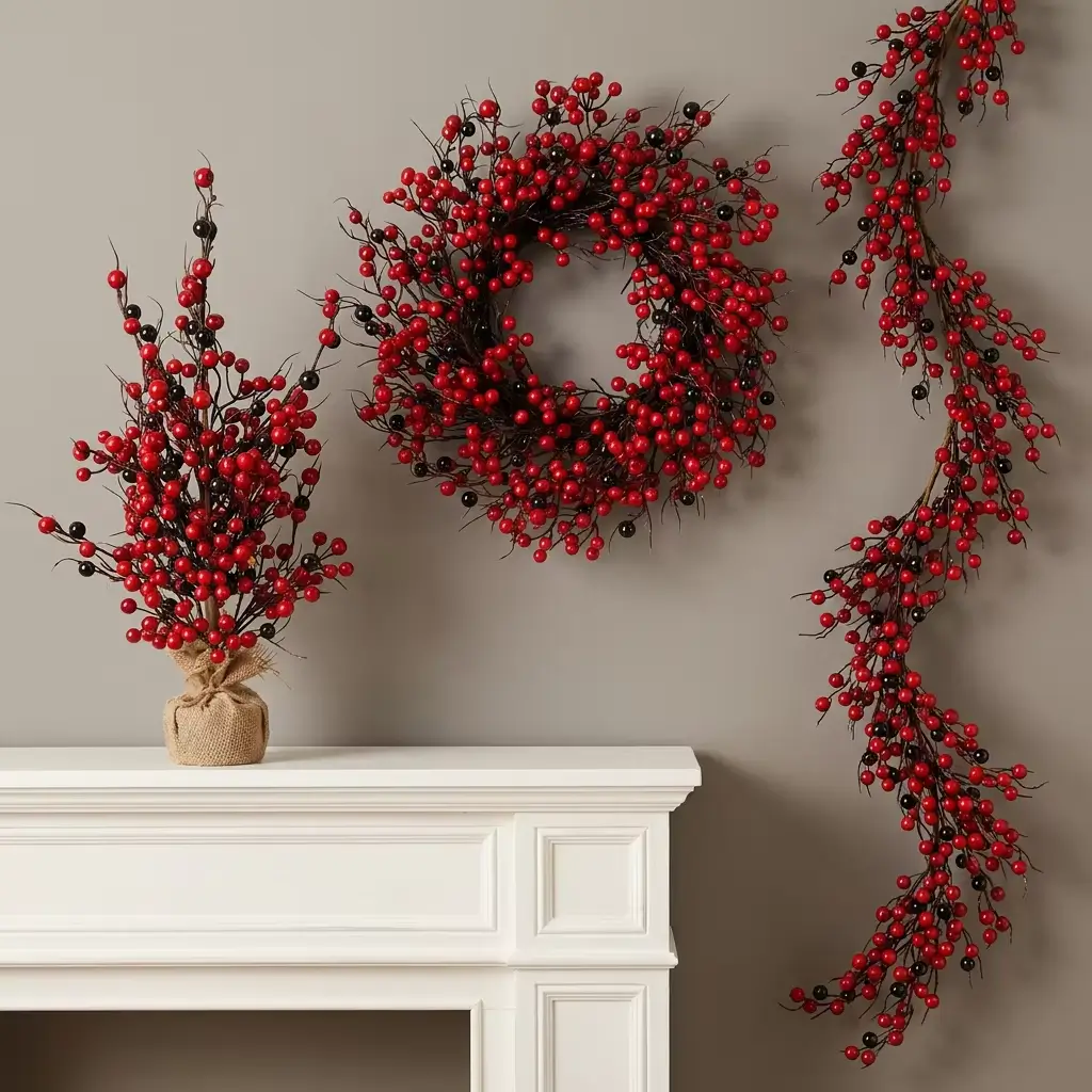 Hot Red Berry Christmas Wreaths – Materials, DIY Assembly, and Global Market Trends