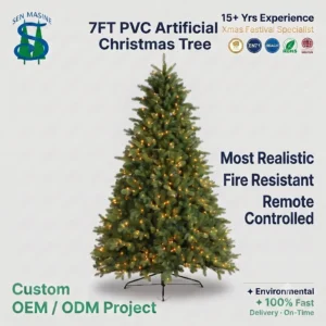 7.5 Pre-Lit PVC Artificial Christmas Tree Wholesale Bulk Supply for Retailers and Importers