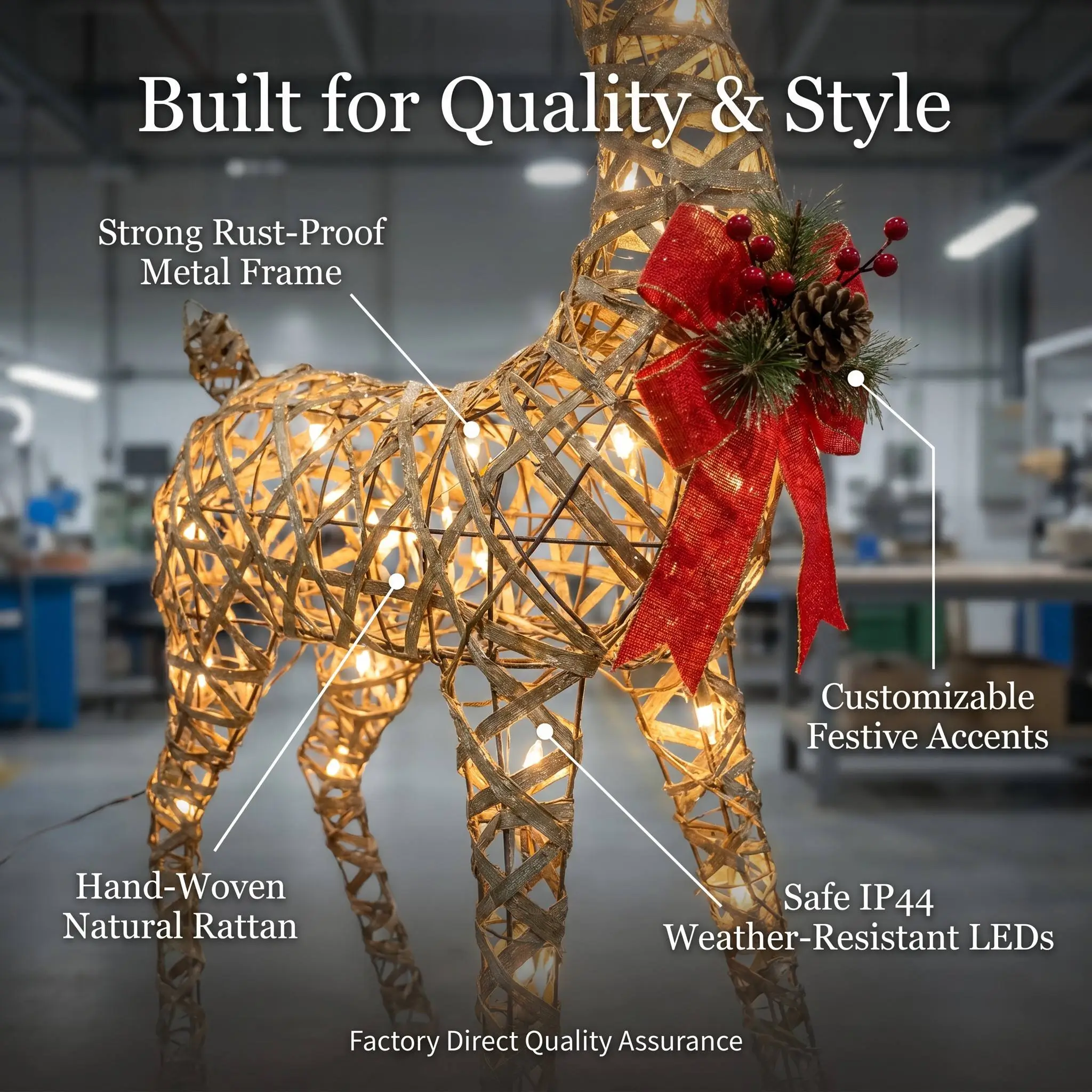 led christmas lights reindeer