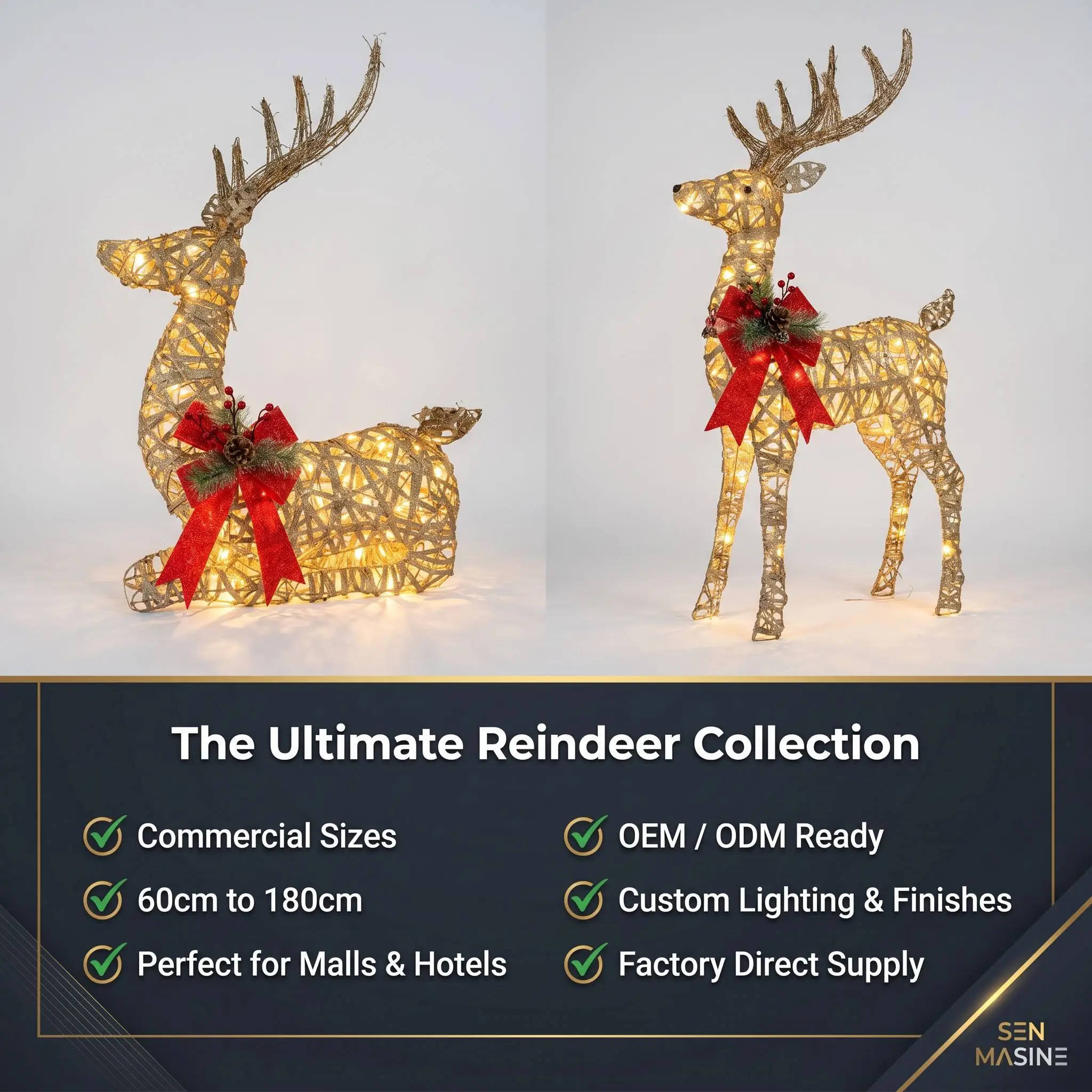 led reindeer christmas decoration