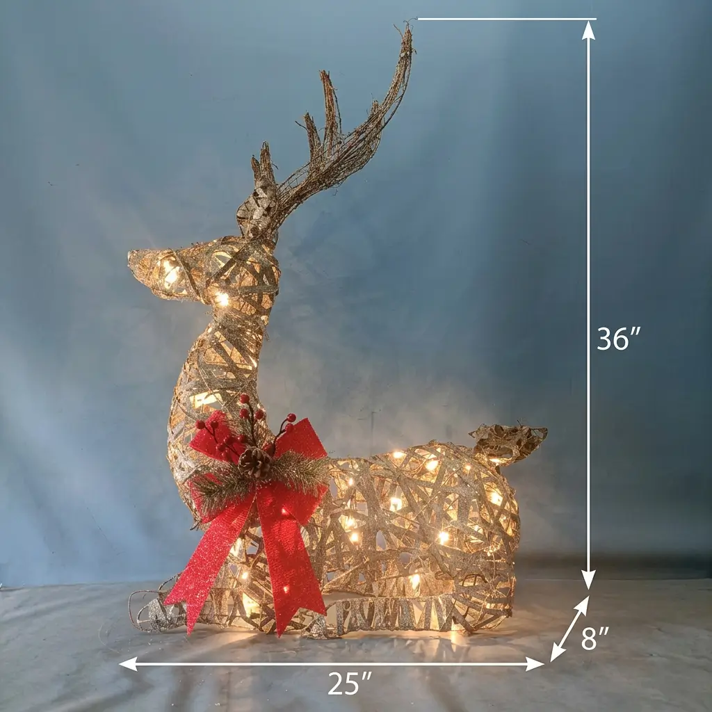 outdoor christmas reindeer with lights
