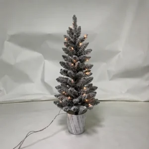 snow flocked christmas tree led