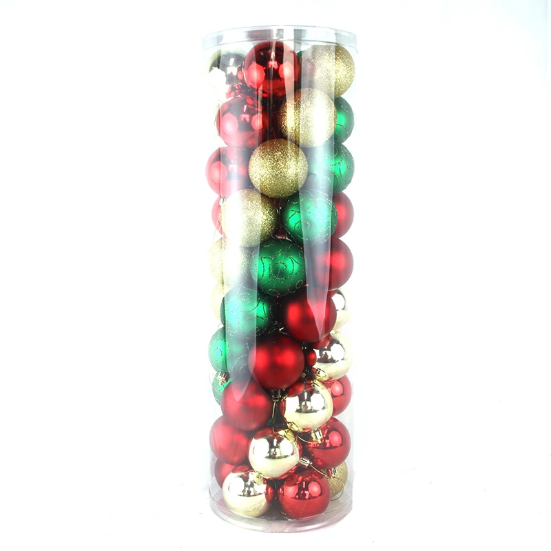 50pcs 60mm christmas decoration ball for holiday xmas hanging decoration shatterproof ornaments set