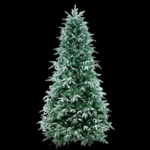 7.5ft PE PVC Flocked Artificial Christmas Tree with LED Lights – 3530 Tips Wholesale Supply