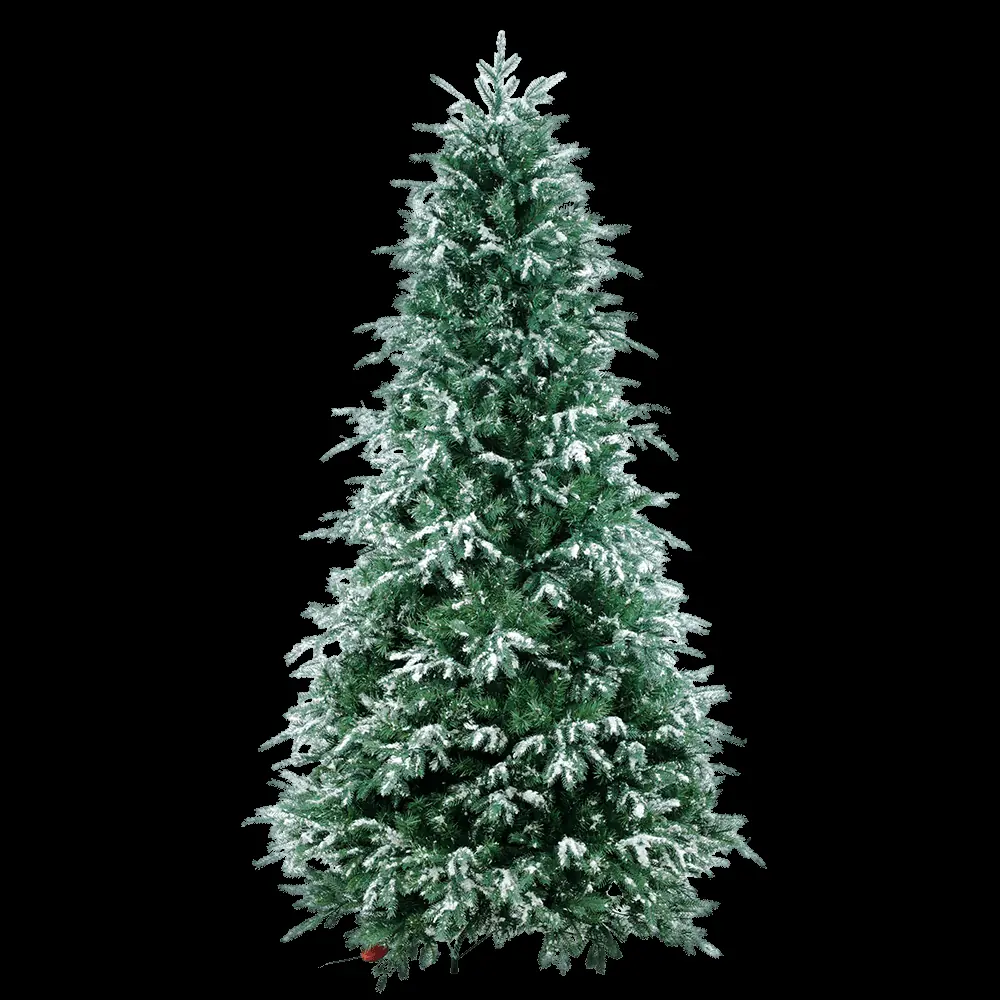 7.5ft PE PVC Flocked Artificial Christmas Tree with LED Lights – 3530 Tips Wholesale Supply