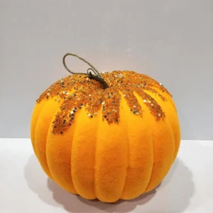 Black Orange Brown Foam Velvet Glitter Halloween Pumpkin