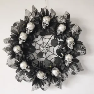 Halloween Skeleton Wreath