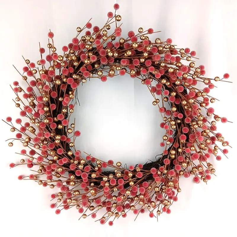 24 Inch ​large winter berry wreaths for Christmas farmhouse front door hanging decoration