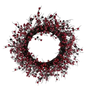 frosted red berry wreath