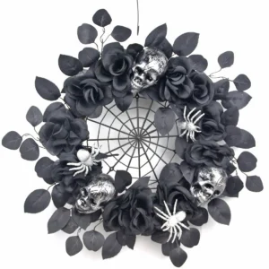 black halloween wreath