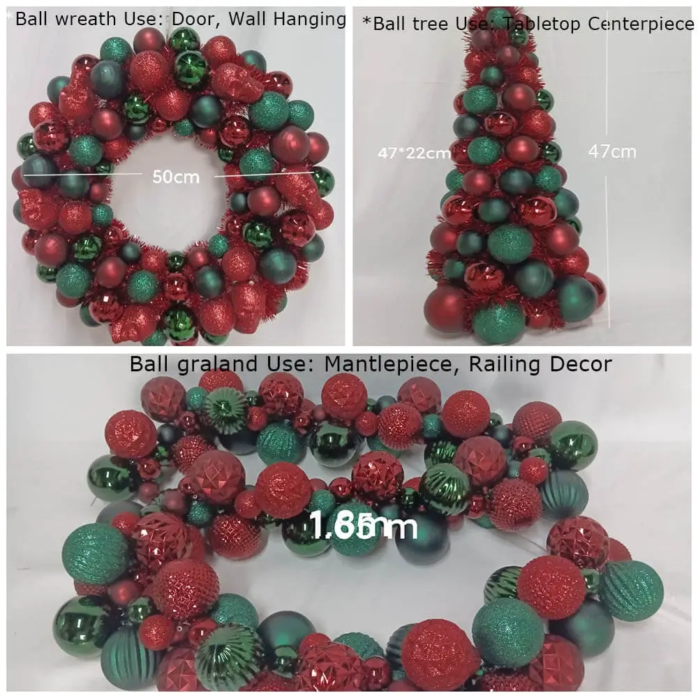 Wholesale Shatterproof Ornament Wreath Garland Tree Sets