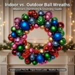 Indoor vs Outdoor Christmas Ball Ornament Wreath: What Is the Difference in Materials and Durability?