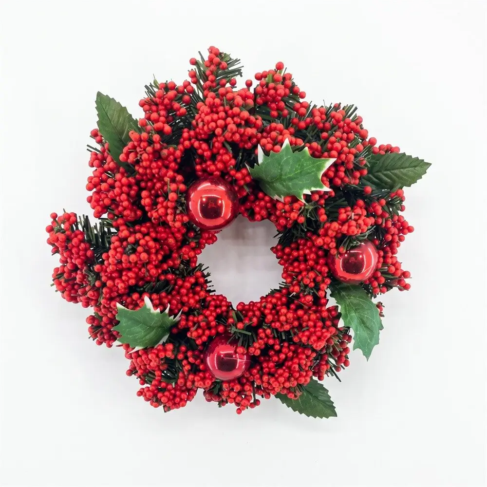 12 inch artificial red berry christmas wreath