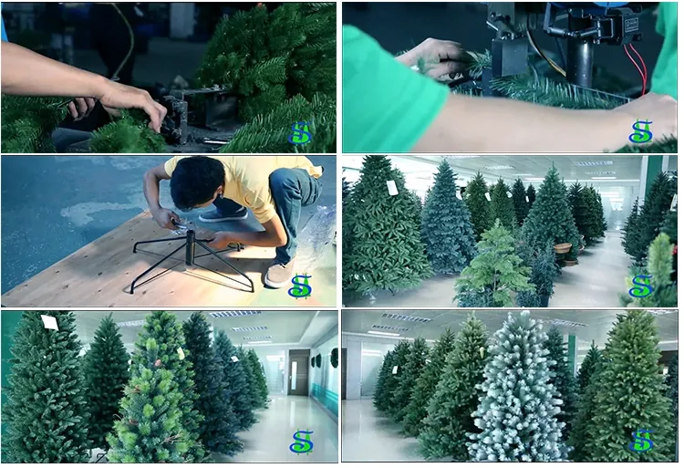 Modular frame assembly line for commercial Christmas trees