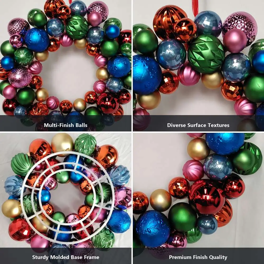 ball ornament wreath_details