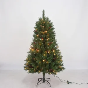 7.5 ft prelit artificial christmas tree outdoor with led lights