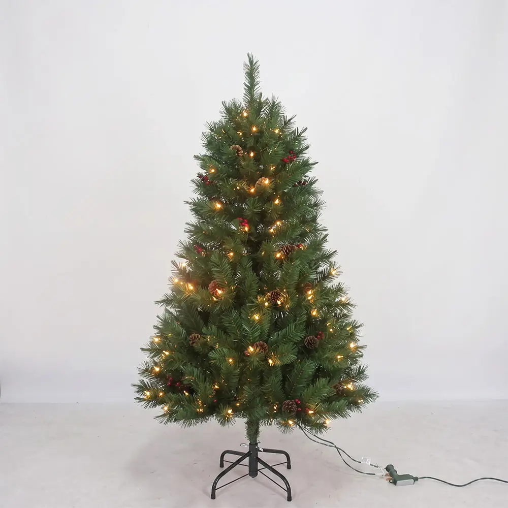 7.5 ft prelit artificial christmas tree outdoor with led lights