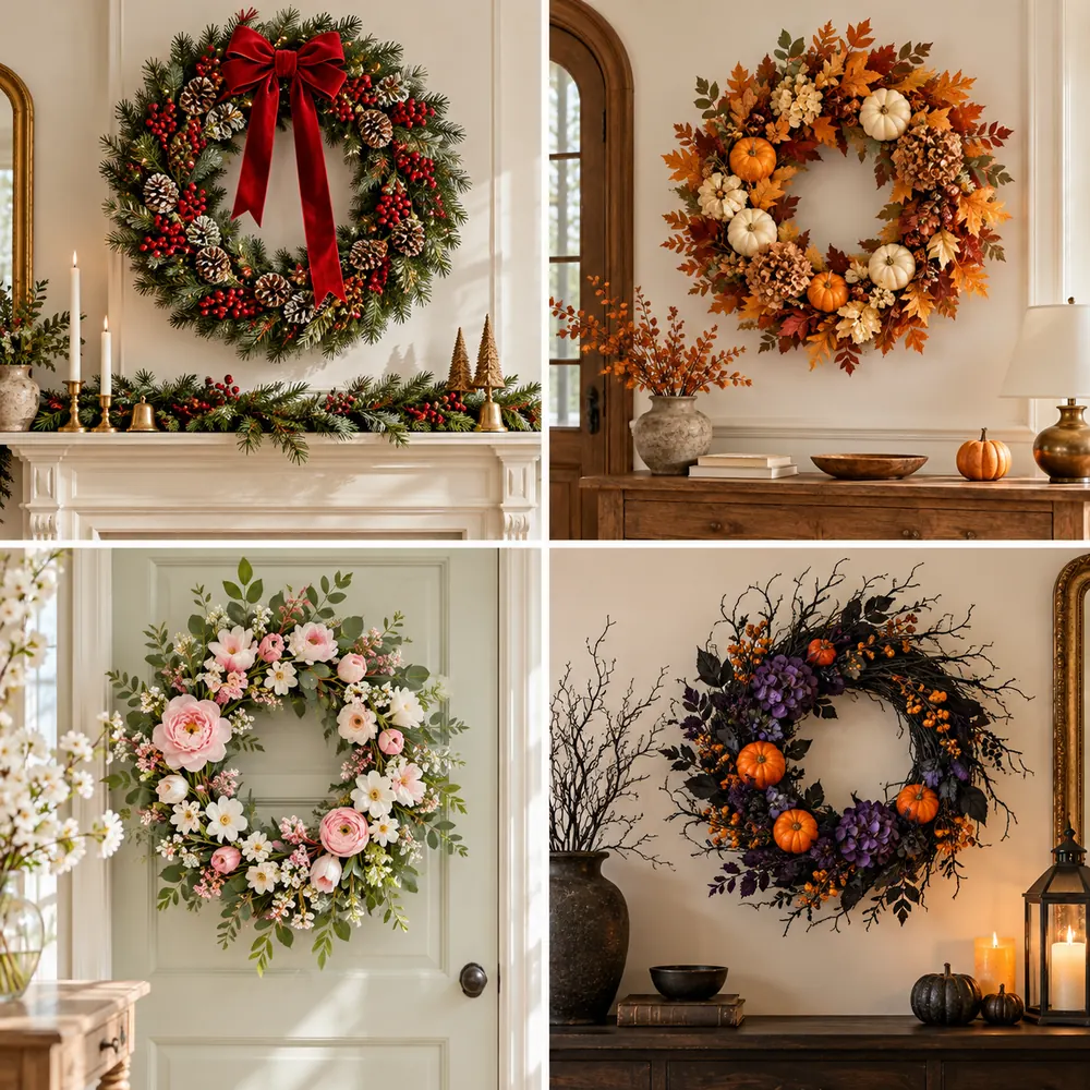 How to Decorate with Wreaths Indoors: Seasonal Ideas for Every Holiday