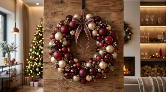xmas ball wreath
